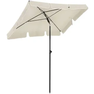 Hansiro Sonnenschirm Rechteckig , Beige , Textil , 125x200 cm , Sonnenschutz, Sonnenschirme