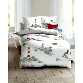 KAEPPEL Bettwäsche »Küstenlandschaft« 2 Stk. tlg. Mit Leuchtturm bunt
