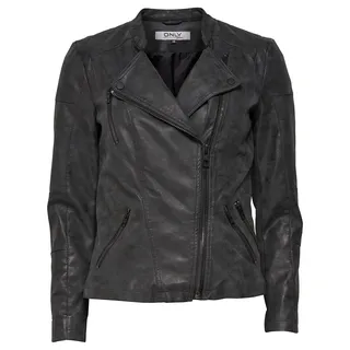 Only Damen ONLAVA FAUX LEATHER Biker OTW NOOS mit Biker-Details, schwarz