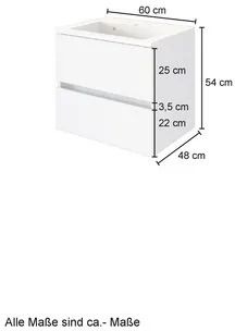 Bild von MÖBEL Waschtisch »Lucca«, BxHxT: 60 x 54 x 47 cm