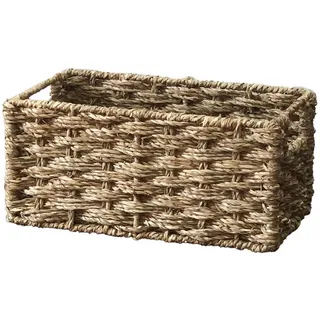 Landscape Regalkorb , Naturfarben , Metall, Naturmaterialien , 6 l , rechteckig , 17x13x28 cm , Bsci, Handmade in Vietnam , handgemacht , Ordnen & Aufbewahren, Dekoboxen & Aufbewahrungsboxen, Regalboxen & Stehsammler