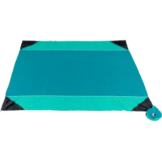 Ticket to the Moon Unisex Stranddecke Smaragdgrün 200 x 200 cm