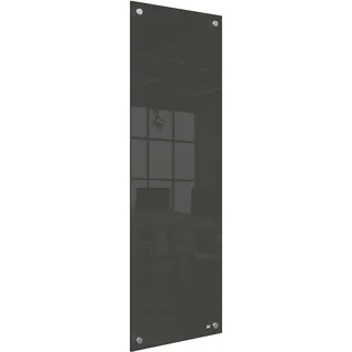 Nobo Kleine Glas-Whiteboard Tafel, Trocken Abwischbare Glas-Oberfläche, Rahmenlos, Eck-Wandmontage, Zuhause/Büro, 300 x 900 mm, Inklusive Markerstift, Schwarz, 1915610