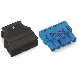 Winsta Plug with strain relief housing 5-pole blue