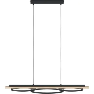 EGLO Hängeleuchte Boyal 3-flammig 2x12,5W und 1x15,5W Weiß-Schwarz-Braun