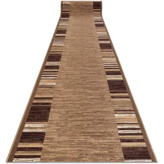 RugsX Antirutsch Teppichläufer Adagio beige - moderner Kurzflor für Küche, Flur & Wohnzimmer, Meterware, 80x120 cm