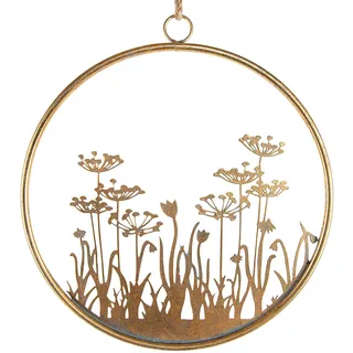 Logbuch-Verlag Türkranz Metall Gold Ø 31 cm Dekokranz Ostern Frühling Kranz zum Aufhängen für Wand & Tür