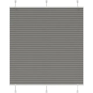 Plissee Anthrazit 120x100 cm Stoffbreite 119,4 cm Polyester - Grau