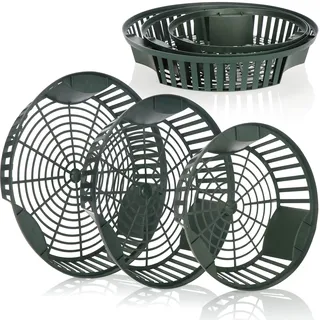 com-four® 6-teiliges Set Pflanzkörbe für Blumenzwiebeln, Anzucht-Pflanzscha | grüne Zwiebelkörbe