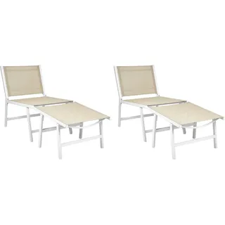 Beliani Gartenstuhl 54 x 70 x 70 cm beige 4 St.
