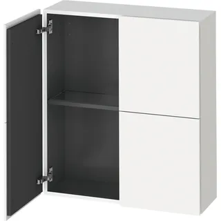 Duravit  L-Cube Halbhochschrank, 2 Türen, 700x243x800mm, LC116708484, Farbe: Weiß Supermatt Dekor