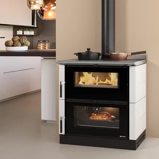 La Nordica-Extraflame La Nordica Verona XXL Majolika weiß