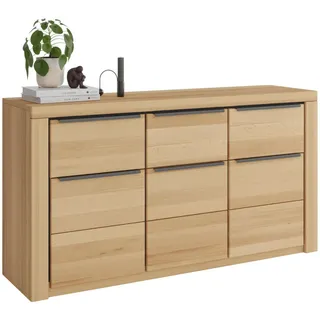 Livetastic Sideboard , Buchefarben , Holz , Buche , vollmassiv , 3 Schubladen , 160x80x40 cm , Typenauswahl, Beimöbel erhältlich , Holzmöbel, Kommoden Holz, Sideboards Holz