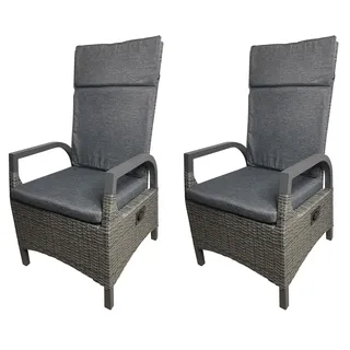 Gardissimo RIO Alu Polyrattan Loungesessel Dining Sessel verstellbare Lehne
