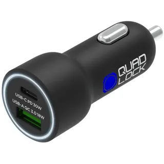 QUAD LOCK Dual USB-A/USB-C, Auto-Ladegerät