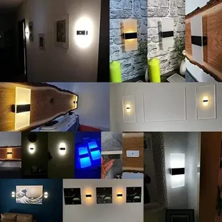 LED-Wandleuchte für den Innenbereich mit wiederaufladbarem Akku – kabellose Nachttischlampen mit Touch-Steuerung – warmes Licht 3000 K – wiederaufladbare Wandleuchte mit magnetischer Montage - Blau