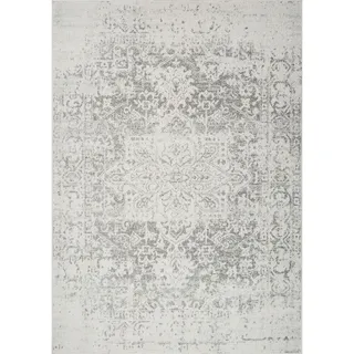 livabliss Teppich - Orientalischer Teppich Wohnzimmer, Schlafzimmer - orientalischer Boho Teppich, Kurzflor Teppich für einfache Pflege - Teppich Groß 200x274cm in Grau