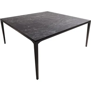 DeLife Couchtisch Levente Keramik Laminam® Nero Greco Anthrazit Gestell Metall Schwarz