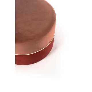 Twist Design Olivia Big Pouf aus Samt, Altrosa / Bordeaux