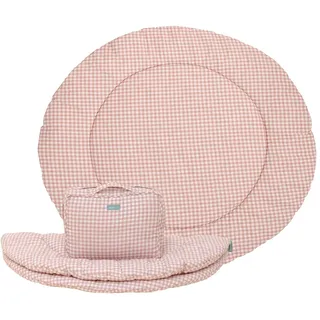 Molis&Co - Krabbeldecke 100x5 cm - 100% Baumwolle (OEKO-TEX) - Multifunktionale Spielmatte, Dick & Weich Gepolstert - Ideal als Babydecke & Spieldecke - Dusty Rose