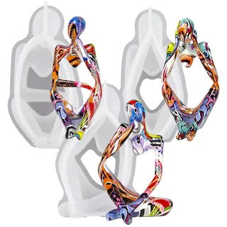 JS MOLD Kerzenform Silikonform 3D Kunst menschlichen Körper Silikonform Gießform Resin DIY Harz,Silikonformen Epoxidharz Set, für Handarbeit Ornamente Duftkerze Home Decor