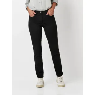 Stretch-Hose RELAXED "Meine beste Freundin Slim", Damen, Gr. 42K, Kurz, schwarz (schwarz 891), Web, Obermaterial: 69% Baumwolle CO. 29% Polyester PES. 2% Elasthan EL., unifarben, slim fit normal, Hosen Stretch-Hose, in schmaler Passform
