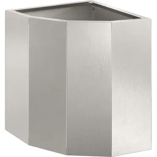 Eckpflanzer Silber 30 x 30 x 35 cm Edelstahl - Silber