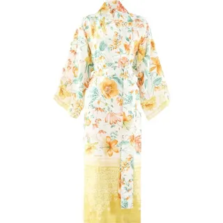 Bassetti Casablanca Kimono aus 100% Baumwollsatin in der Farbe GELB Y1, Größe: S-M - 9332199