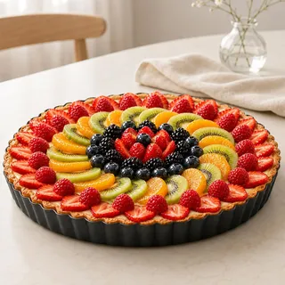Yamteck 28cm Quicheform Tarteform mit Hebeboden, antihaftbeschichteter Kohlenstoffstahl, Tortenbodenform für Obstkuchen, Pie Form für Quiche Tarte – perfekt für Thanksgiving und Weihnachten