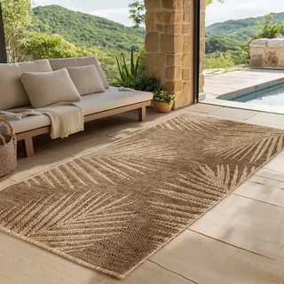Simpex Outdoor Teppich 80 x 150 cm Braun