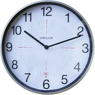UNiLUX 400094566 Wanduhr OUTDOOR metallgrau Ø 35,5 cm - Grau
