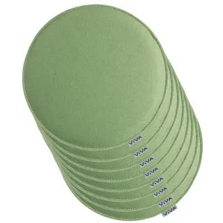 Brandsseller Sitzkissen Filz Rund 8er Set – Ø 35 cm in hellgrün – Stuhlkissen aus Filz für Innen & Außen – robuste Sitzauflagen für Stühle, Esszimmer, Garten & Balkon