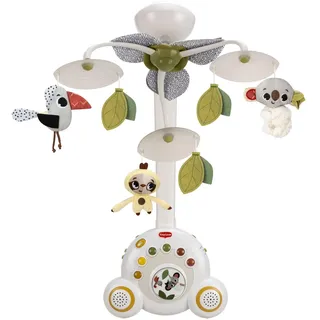 Tiny Love Soothe 'n Groove Mobile, 2-in- Musik Mobile Baby Elektrisch, 0+ Monate, in ein Mobile Babybett für Unterwegs Verwandelbar, Visuelle Stimulation, 18 Melodien, 40 Minuten Musik, Boho Chic
