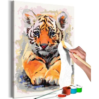 Vlies Malen nach Zahlen - Baby Tiger 40x60 cm Tiere n-A-0305-d-a