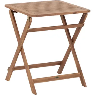 Beliani Garten Beistelltisch 60 x 60 x 72 cm Hellbraun