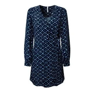 Pepe Jeans für Damen. PL953252 Ernes Kleid navy (M), Lässig, Viskose, Langarm, Nachhaltig, Marine