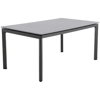 MWH Alutapo Fairstone Gartentisch Aluminium/Sinterstein 160x95 cm Iron Grey/Armani Grey