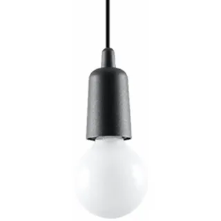 SOLLUX Hängeleuchte DIEGO Einzigartiges Design sinSchirm Minimalistische Beleuchtung LED Einzelbirne Schwarz - Schwarz