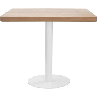 vidaXL Bistrotisch Hellbraun 80x80 cm MDF