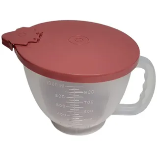 TUPPERWARE Backen Messbecher Candy D217 Rührbecher Rühr-Mix Schüssel mit Deckel (lachs 1,0 Liter)