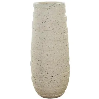 DRW Blumenkübel aus Fiberglas in Creme, Steinoptik, 100 x 40 x 40 cm