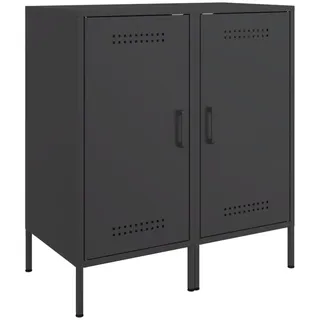 Sideboards 2 Stk. Schwarz 36x39x79 cm Stahl - Schwarz