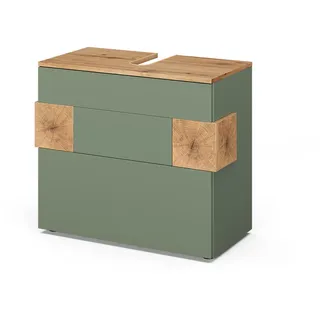 Vicco Waschbeckenunterschrank Eden, 70 x 64.5 cm mit 2 Schubladen, - Grün