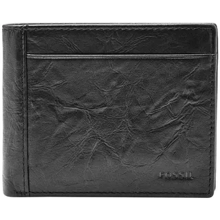 Fossil Geldbörse für Herren Neel, Leder Bifold schwarz 11,4 cm L x 2,5 cm B x 9,5 cm H ML3890001