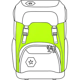 Step By Step Schulranzen-Zubehör Giant LED Neon Pull-Over, Yellow gelb