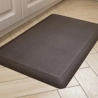 Carvapet rutschfest Küchenteppich Anti Ermüdungsmatte 20MM Dicke Küchenläufer Schaum-Stehmatten PVC Wasserdicht Laufteppich Küchenmatte Bodenmatte(Braun,44x70cm)