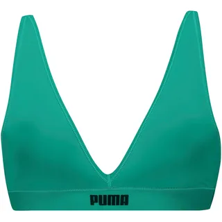 PUMA Triangel-BH »PUMA WOMEN PADDED TRIANGLE TOP«, mit tiefem V-Ausschnitt, grün