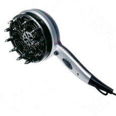 Efalock Professional STYLINGO - Haartrockner mit Ionen-Technologie - Volumen für langes Haar - In Silber/Schwarz