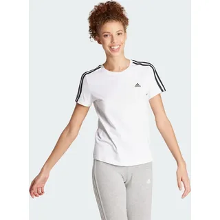 Adidas LOUNGEWEAR Essentials Slim 3-Streifen T-Shirt White / Black L