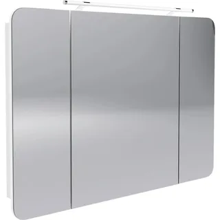 Fackelmann Spiegelschrank Einzelartikel Weiß 110 cm mit Softclose Türen